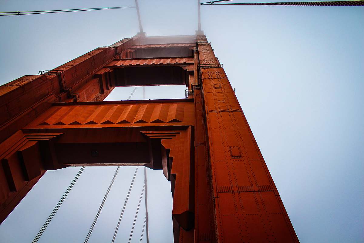architecture bird's-eye view photo of Golden Gate Bridge golden gate